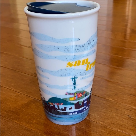 NWT STARBUCKS SAN FRANCISCO CERAMIC TUMBLER - Picture 4 of 6